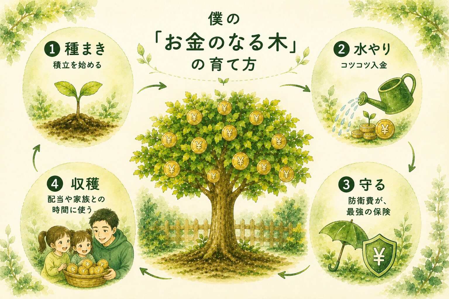 僕のお金のなる木の育て方（種まき・水やり・守る・収穫）